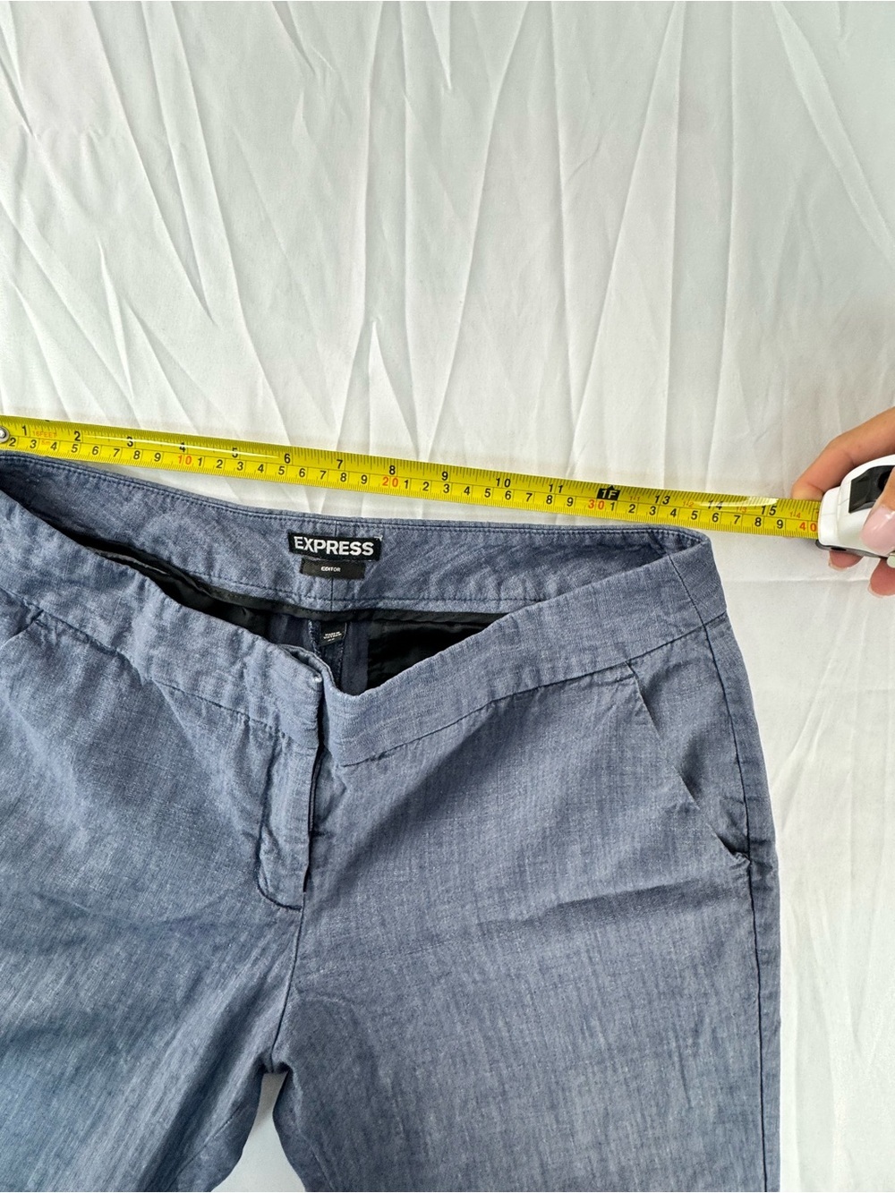 Express MenSlim Crop Chinos in Blue-Gray - Picture 5 of 6
